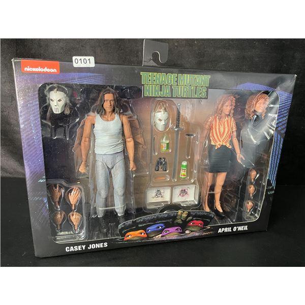 Nickelodeon TMNT Casey Jones & April O'Neil 7" Action Figure Toy/Collectible Set - New