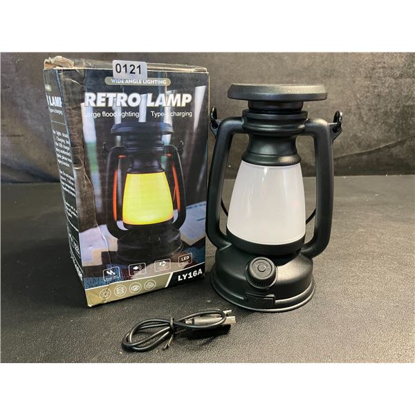 1 Retro Lamp LED Camping Lamp - Portable USB Rechargeable Lantern - Brand New