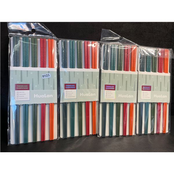 4 Packs of HuaLan Fiberglass Chopsticks - 5 Pairs Per Pack - Brand New