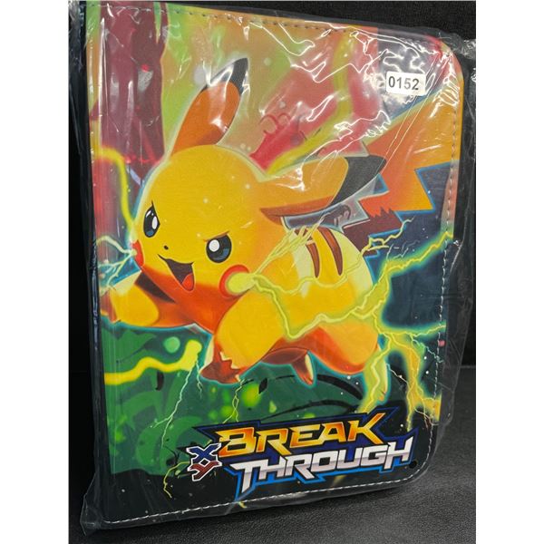 1 Leather Premium Pokemon XY BreakThrough Card Storage Binder - Holds 400 Cards - New!