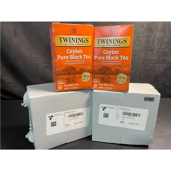 6 Boxes of Twinnings Ceylon Pure Black Tea Bags - 20 Tea Bags Each - New (BB: 17/OCT/2026)