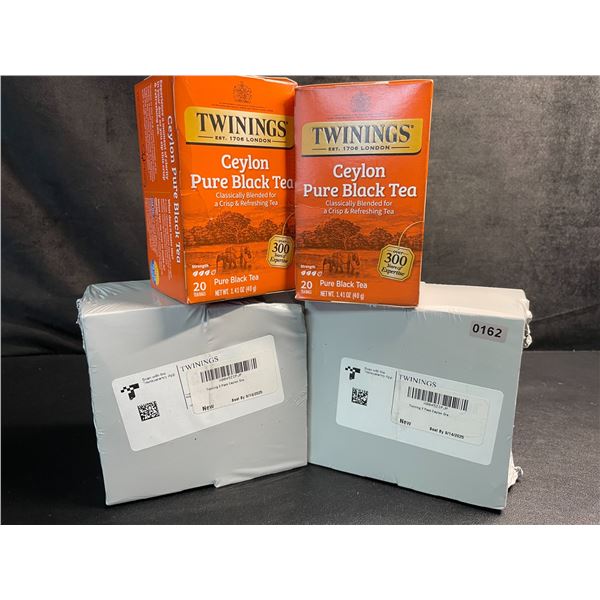 6 Boxes of Twinnings Ceylon Pure Black Tea Bags - 20 Tea Bags Each - New (BB: 17/OCT/2026)