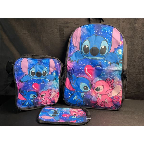 3PC Lilo & Stitch Backpack, Lunch Bag, and Pencil Case Set - Brand New!
