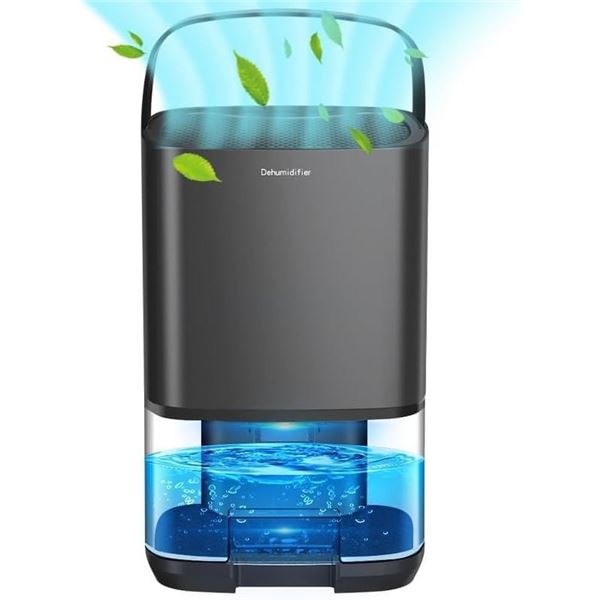 Household Dehumidifier with 7-Colour LED Lights - 1000ml Tank, Ultra-Quiet, 350Sq.Ft. Coverage - New