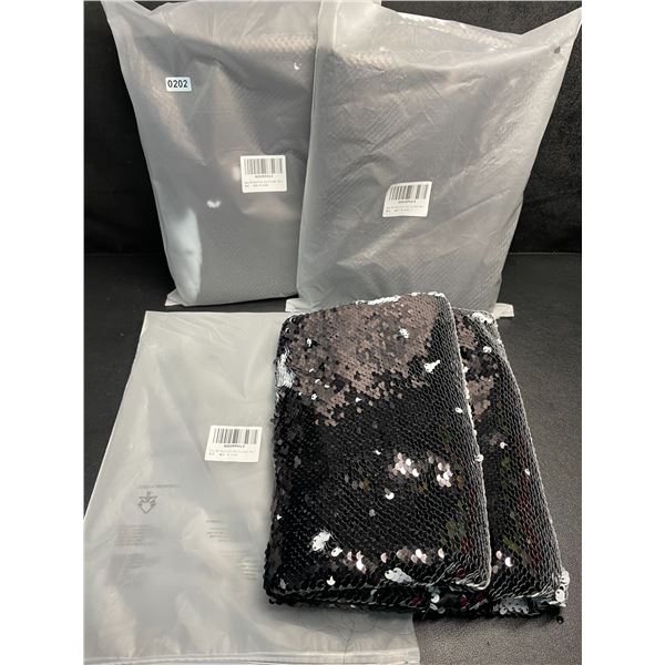 3 Packs of Sensory Sequin Flip Fabric - 3 Yards Total - Reversible Sequin Glitter Fabric - New