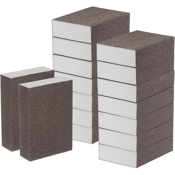 16-Pack of Sanding Sponge Blocks (320-400 Grit) - New