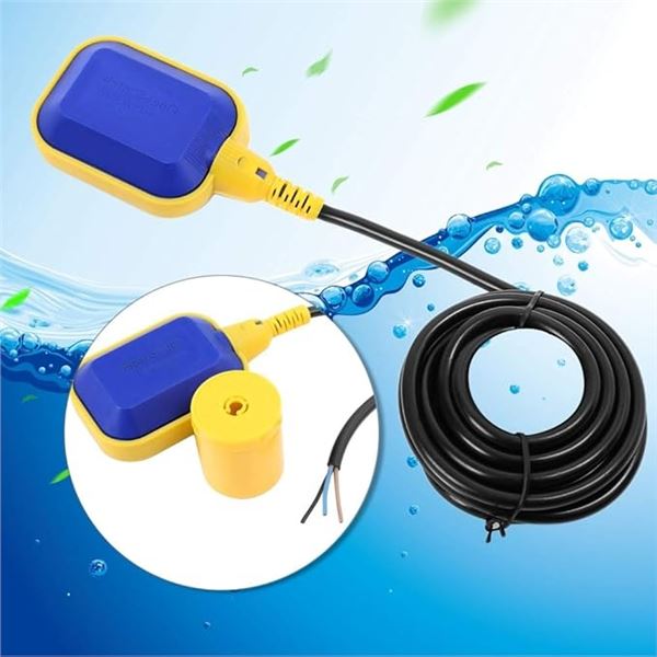 1 Float Switch 250V Water Level Controller - Water Level Sensor Switch w/ 10m Cable - New