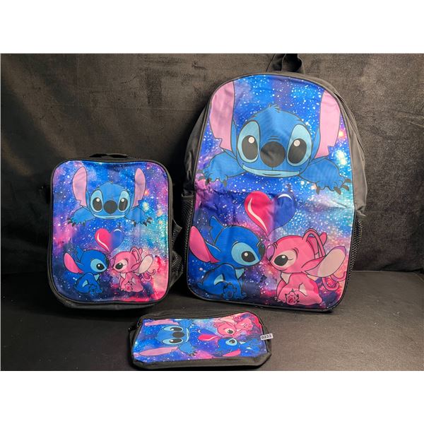 3PC Lilo & Stitch Backpack, Lunch Bag, and Pencil Case Set - Brand New!