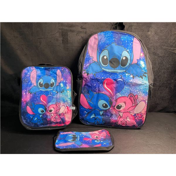 3PC Lilo & Stitch Backpack, Lunch Bag, and Pencil Case Set - Brand New!