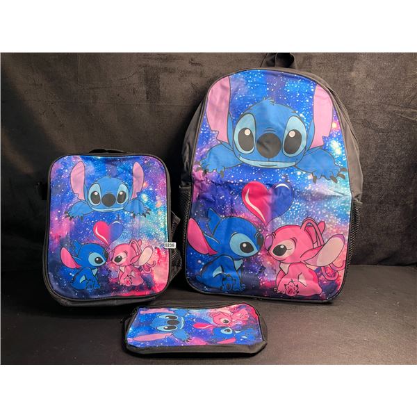 3PC Lilo & Stitch Backpack, Lunch Bag, and Pencil Case Set - Brand New!