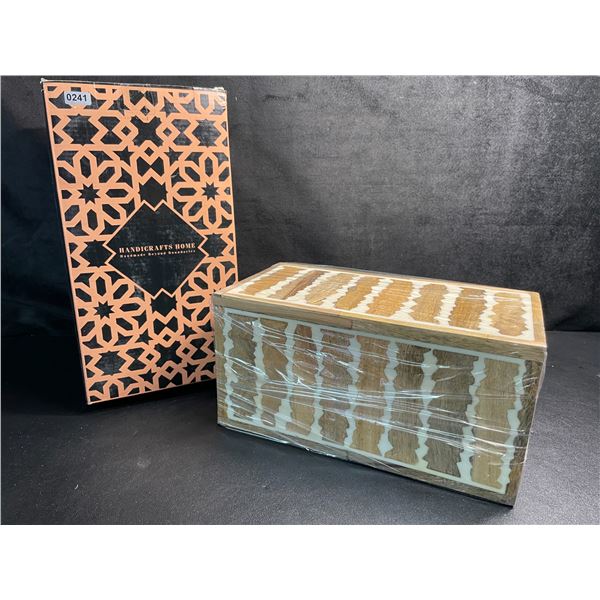 1 Handicrafts Home Decorative Keepsake Box/Storage Trinket Box (10" x 5" x 5") - New