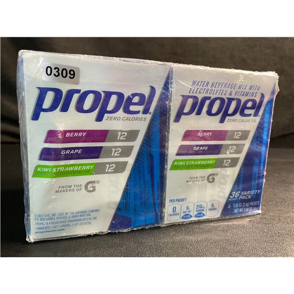 Propel (Pack of 2) Variety Pack Nutrient Enhanced Water Beverage Mix (36 Sticks Each) - New