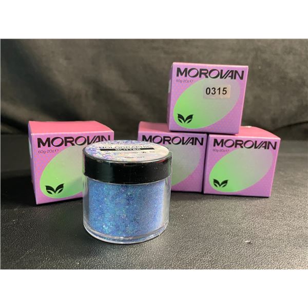 4 Boxes of Morovan Holographic Body Glitter Powder (60g) - New