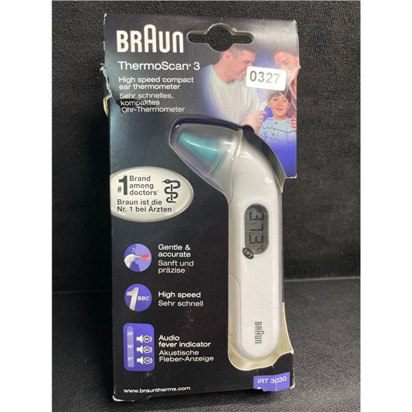 1 BRAUN ThermoScan 3 High Speed Compact Ear Thermometer - New