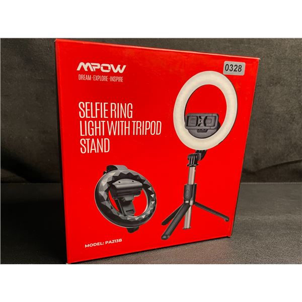 MPOW Selfie Ring Light with Tripod Stand and Phone Holder (Model: PA213B) - Brand New