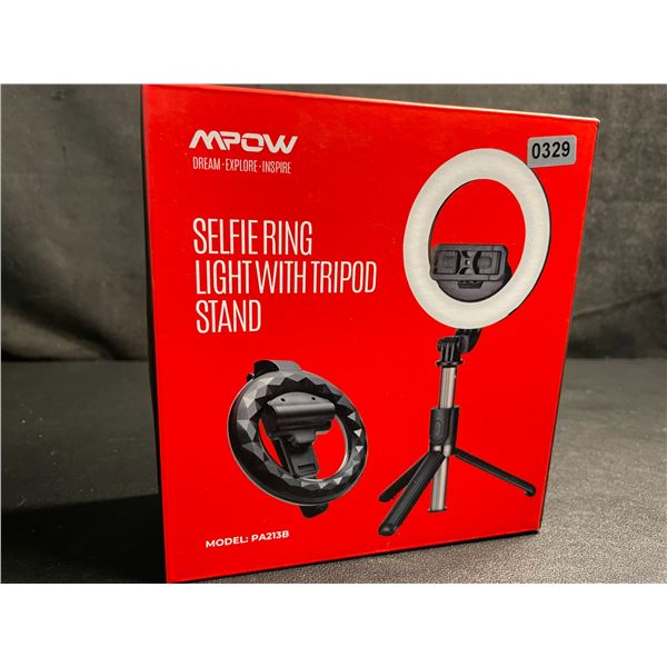 MPOW Selfie Ring Light with Tripod Stand and Phone Holder (Model: PA213B) - Brand New