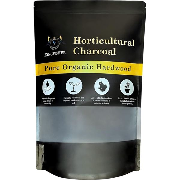 1 Bag of Organic Horticultural Charcoal & Terrarium Charcoal for Plants/Gardening - 4 Quart - New