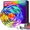 Image 1 : 100FT RGB LED Strip Lights with Smart Music Sync/App & Remote Control - New