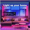 Image 4 : 100FT RGB LED Strip Lights with Smart Music Sync/App & Remote Control - New