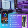 Image 5 : 100FT RGB LED Strip Lights with Smart Music Sync/App & Remote Control - New