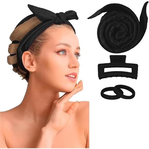 Lot of 3 Heatless Hair Curler Sets - Overnight Soft Curler Headband Sets for All Hair Types - New