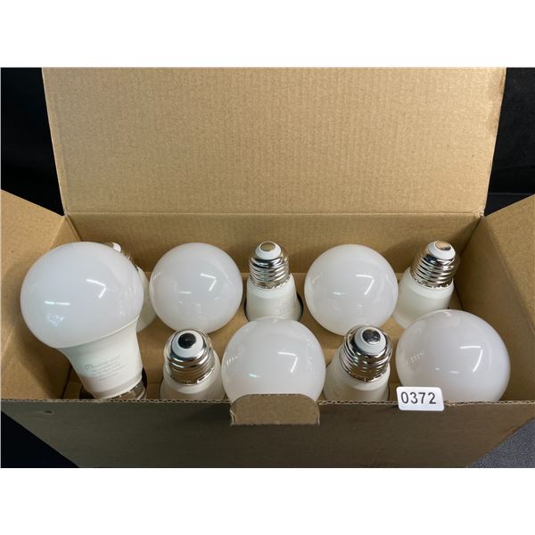 10-Pack of LED Light Bulbs - E26 Base; 2700L Soft White 800 Lumens - New