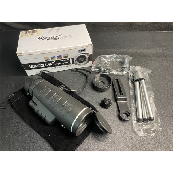 1 Monocular Telescope/Monoscope with Tripod Stand - Great for Hunting/Sports/Outdoors - New!