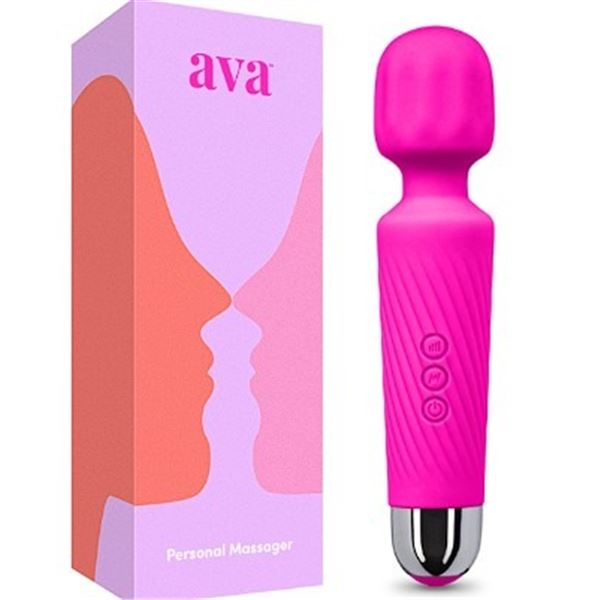 Hot Pink Personal Massager/8-Speed Vibrator - Silent & Portable, USB-Rechargeable - New Sealed