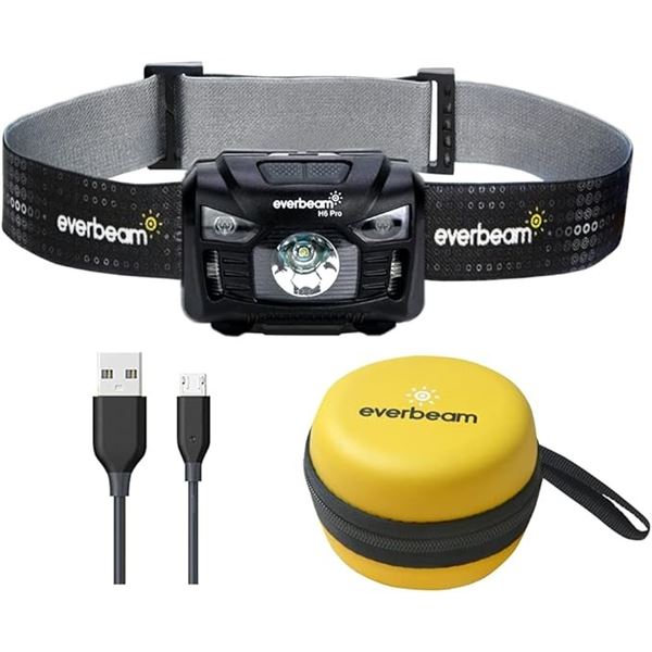 EverBeam H6 Pro Motion Sensor LED Headlamp/Head Light - New