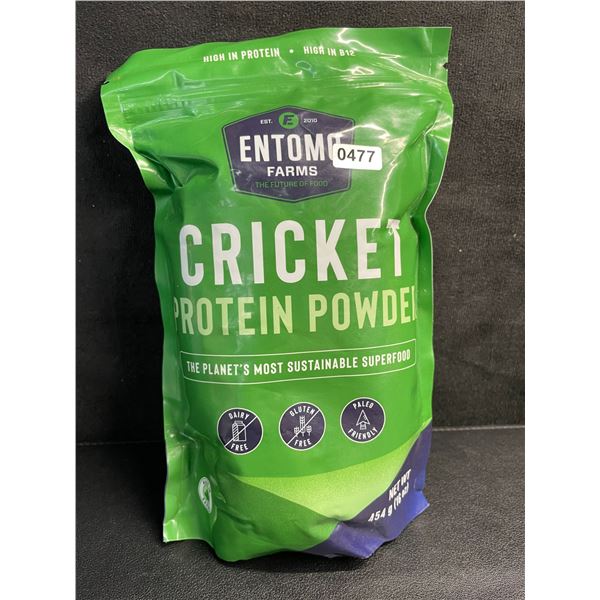 Entomo Farms Cricket Protein Powder - 454g Bag - High in Protein/High in B12 - New