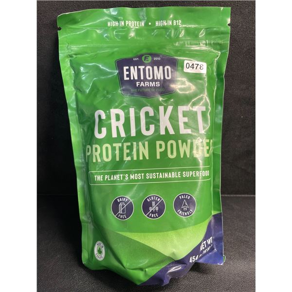 Entomo Farms Cricket Protein Powder - 454g Bag - High in Protein/High in B12 - New