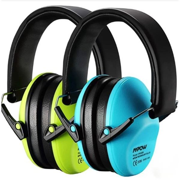 MPOW 2-Pack of Kids Safety Ear Muffs (Model: HM068A) Blue/Green - Brand New