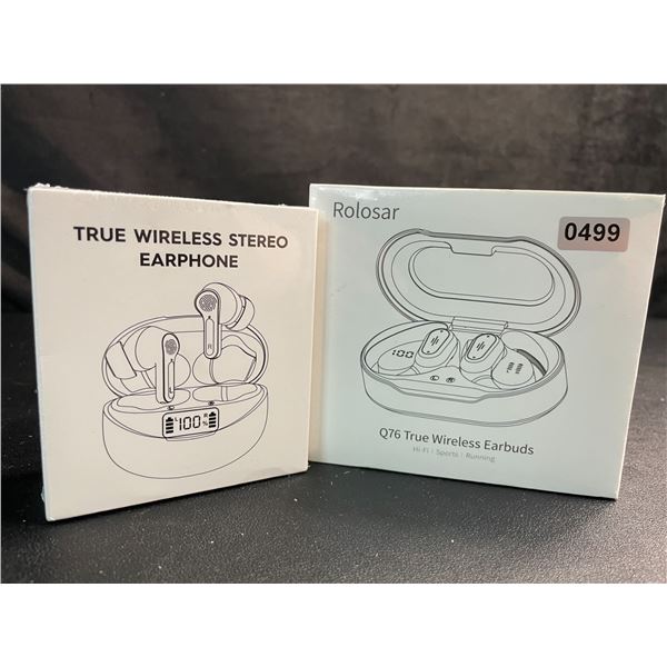 2 Pairs of True Wireless Earbuds - New Sealed
