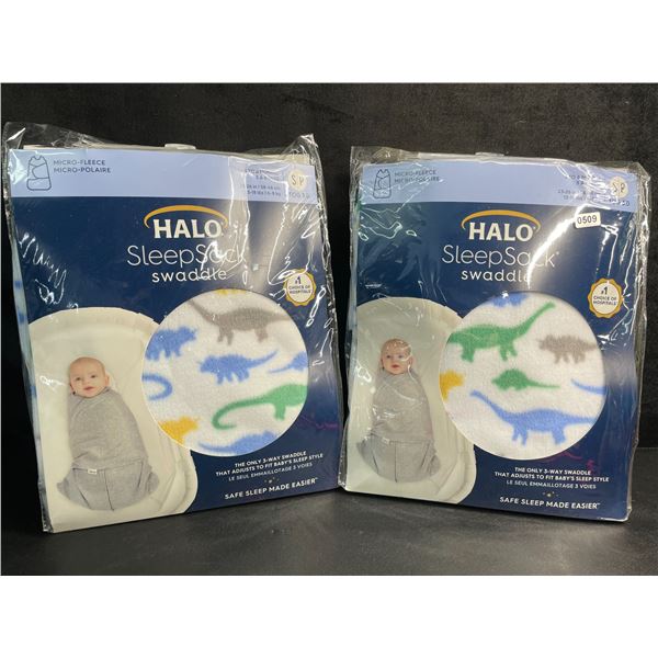 Lot of 2 HALO SleepSack Swaddles (for 3-6 Month Babies) Dinosaur Design - New