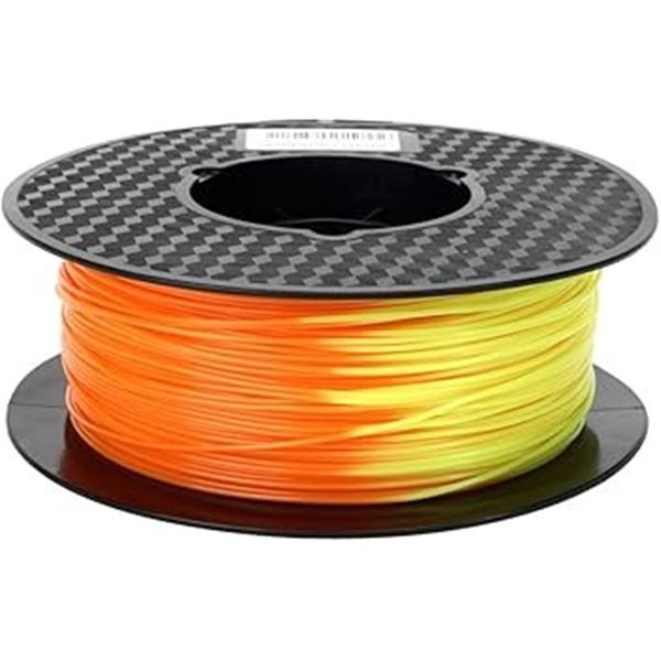 1 Roll of CC3D Color-Changing 3D Printer Filament - Orange to Yellow PLA Filament - New Sealed