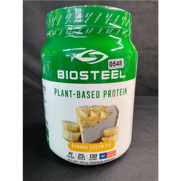 Biosteel Plant-Based Protein Powder (462g) Banana Cream Pie Flavour - New (Exp: Nov 2025)