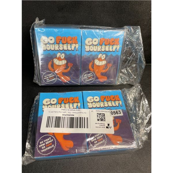 Lot of 2 "Go F*ck Yourself" Go-Fish Adult Funny Card Game Sets - New