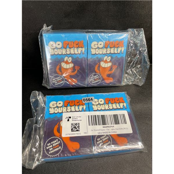 Lot of 2 "Go F*ck Yourself" Go-Fish Adult Funny Card Game Sets - New