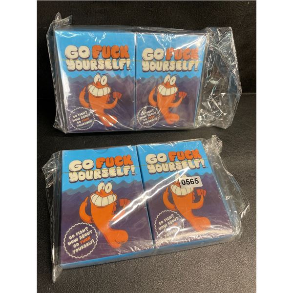Lot of 2 "Go F*ck Yourself" Go-Fish Adult Funny Card Game Sets - New
