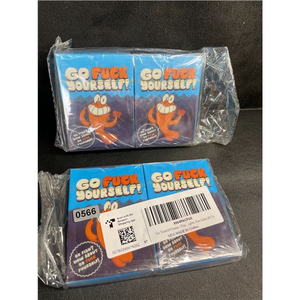 Lot of 2 "Go F*ck Yourself" Go-Fish Adult Funny Card Game Sets - New