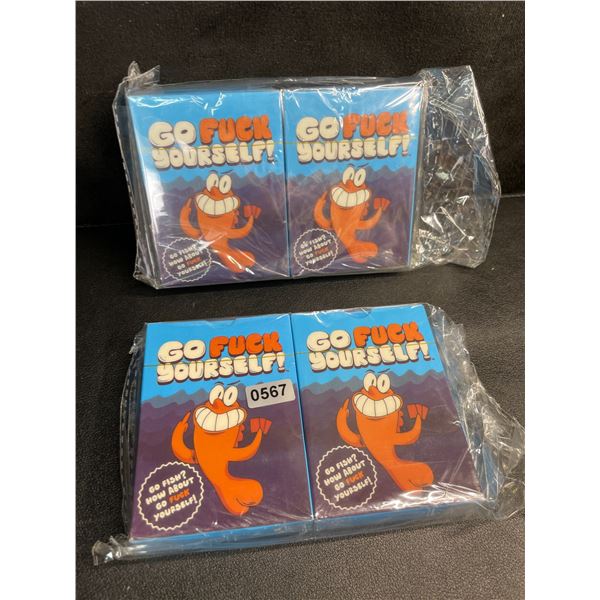 Lot of 2 "Go F*ck Yourself" Go-Fish Adult Funny Card Game Sets - New