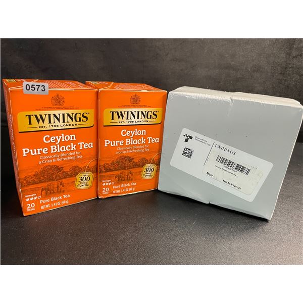 4 Boxes of Twinnings Ceylon Pure Black Tea Bags (20 Tea Bags Each) - New