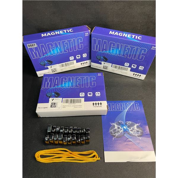 3 Magnetic Chess Game Sets/Table Top Magnet Games - New