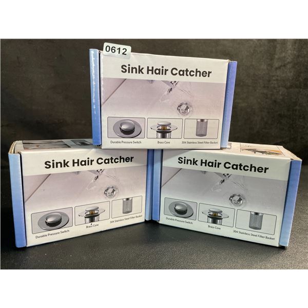3 Boxes of Sink/Drain Hair Catcher Devices - 2 Per Box/6 Total - New