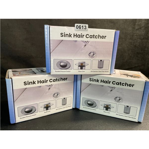 3 Boxes of Sink/Drain Hair Catcher Devices - 2 Per Box/6 Total - New