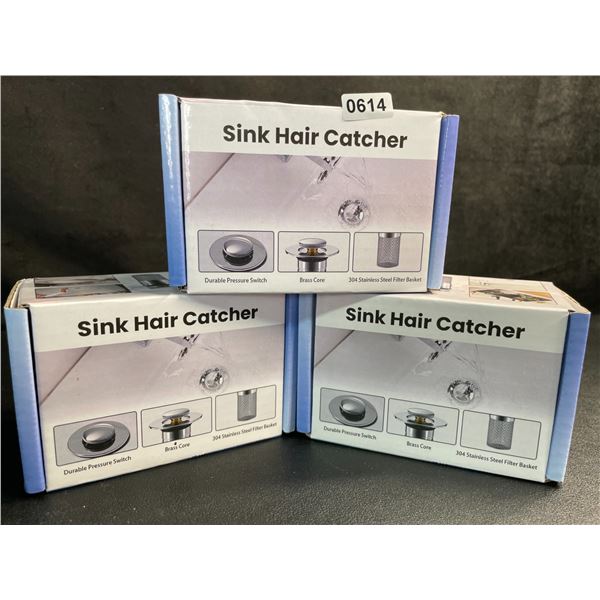 3 Boxes of Sink/Drain Hair Catcher Devices - 2 Per Box/6 Total - New
