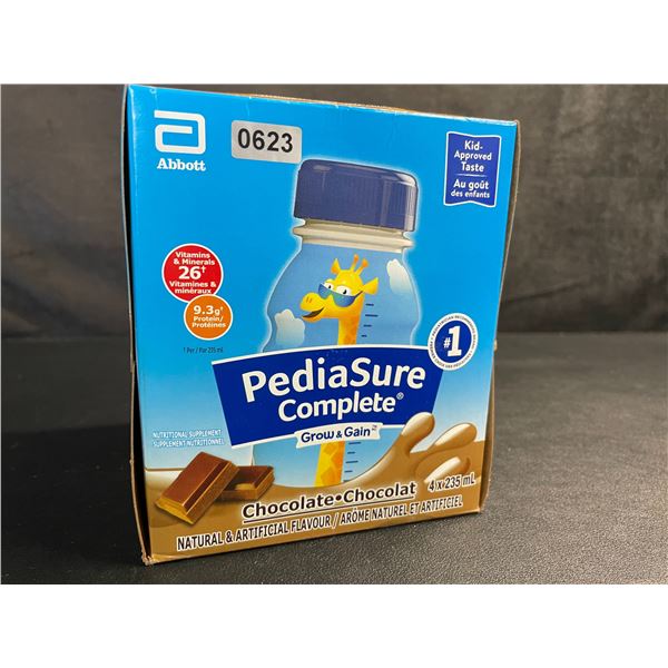 Pediasure Complete Nutritional Supplement Drinks (Chocolate Flavor) 4 x 235ml Bottles - New