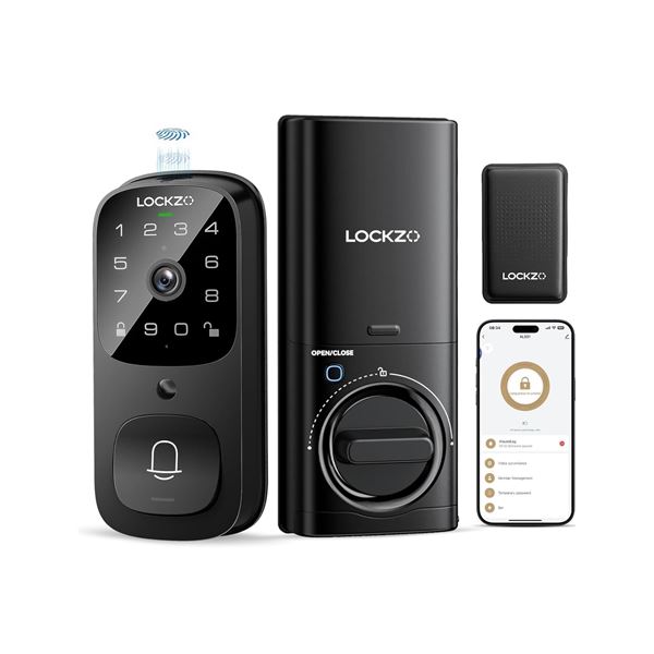 Lockzo Protect 3 IN 1 Video Smart Lock - Camera Doorbell Smart Lock All in One - New