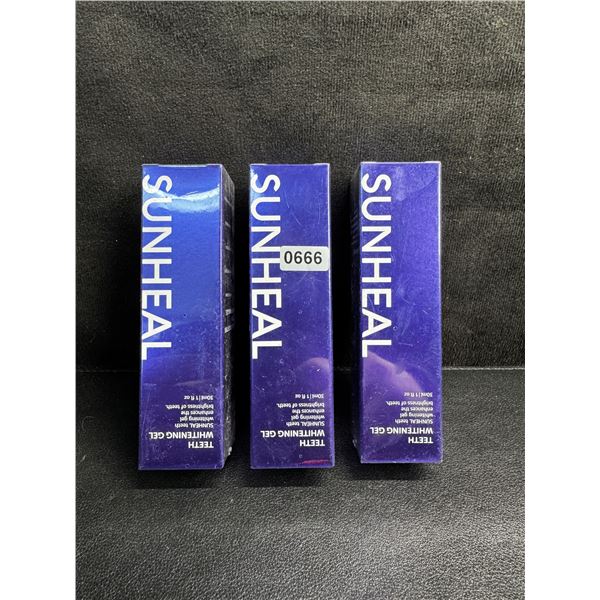 3 Boxes of SunHeal Teeth Whitening Gel Toothpaste - Helps Whiten and Brighten Teeth - New