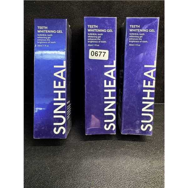 3 Boxes of SunHeal Teeth Whitening Gel Toothpaste - Helps Whiten and Brighten Teeth - New
